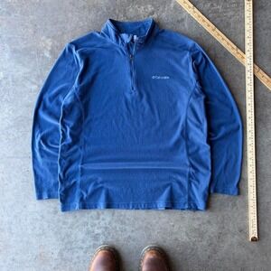 2000s columbia blue fleece quarter zip